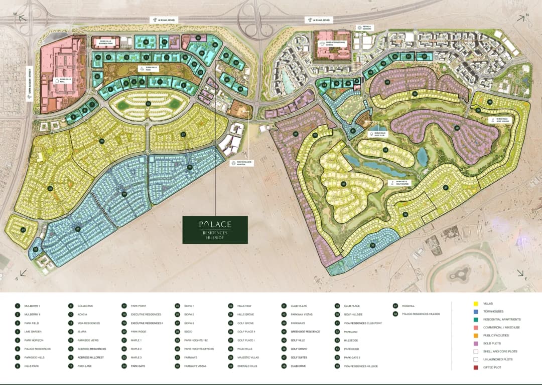 Palace Residences Hillside Towers A & B master plan