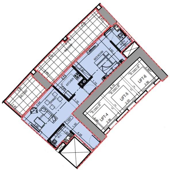 1 bed