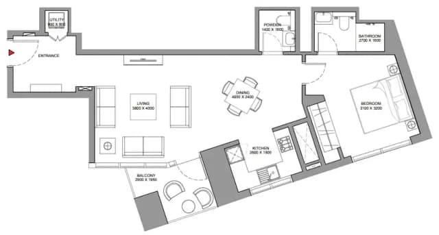 1 bed