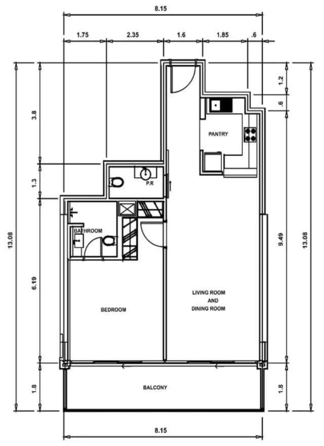 1 bed