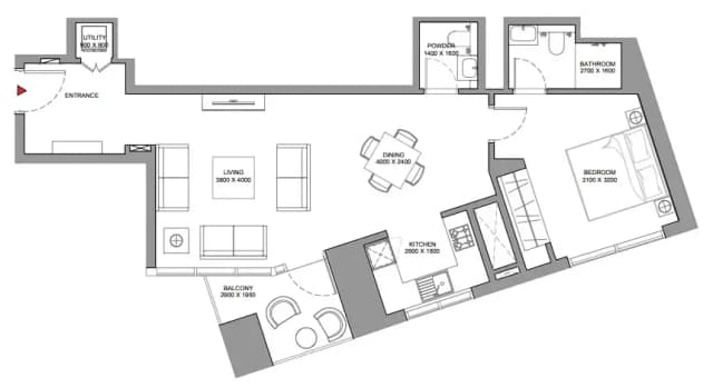 1 bed