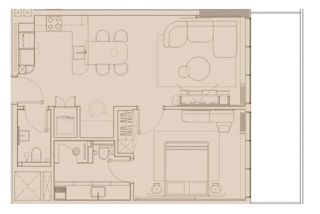 1 bed