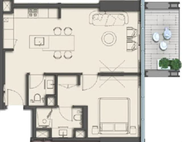 1 bed