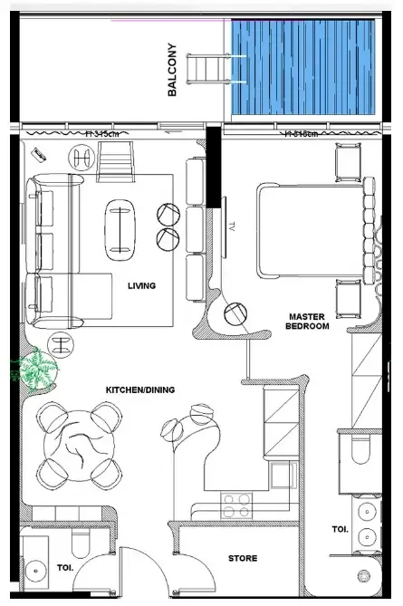 1 bed
