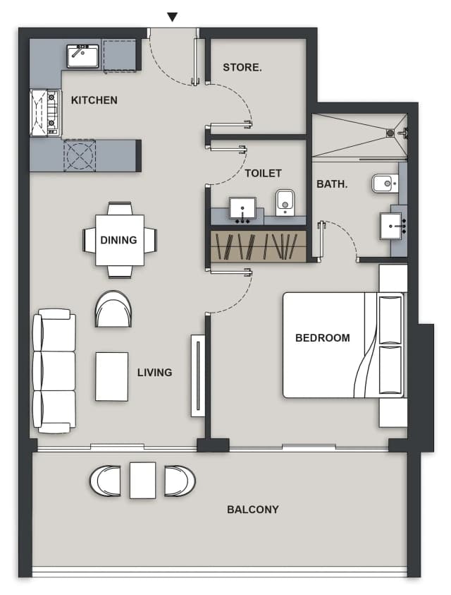 1 bed
