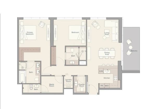 2 bed