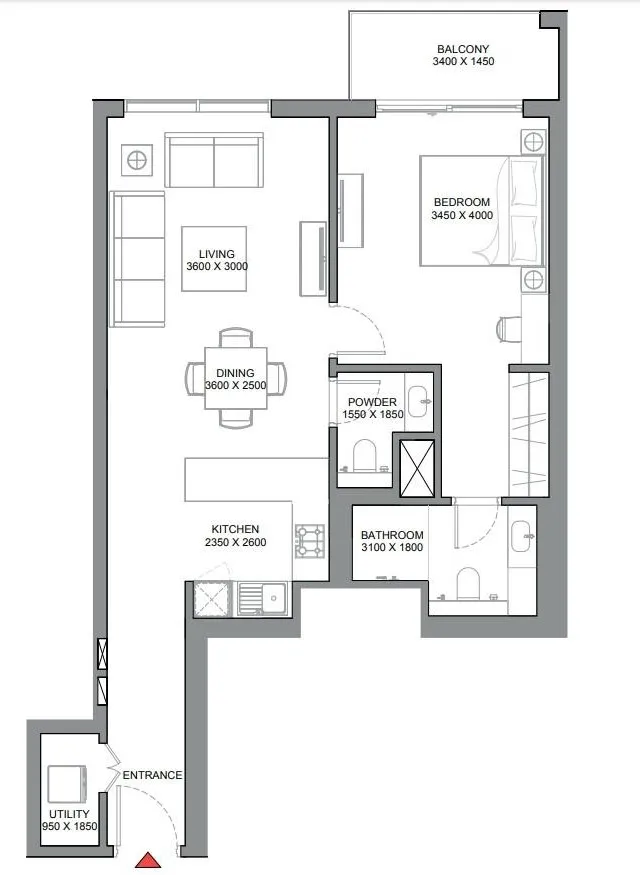 1 bed