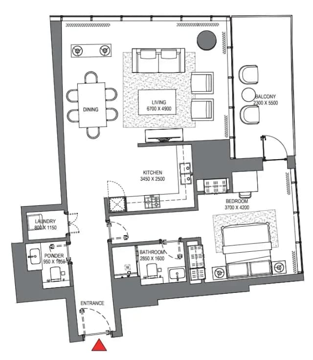 1 bed