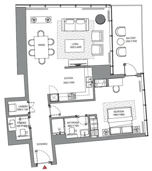 1 bed