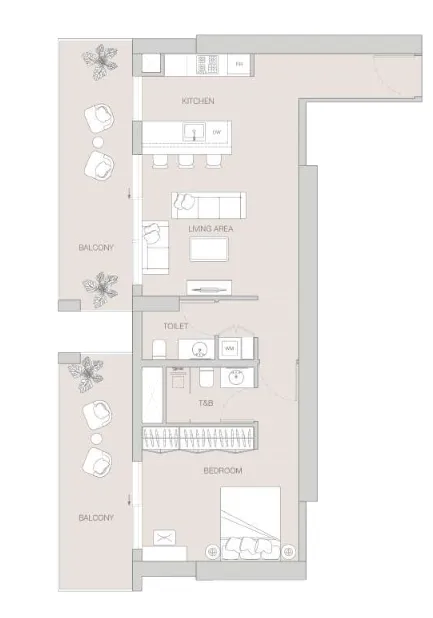 1 bed