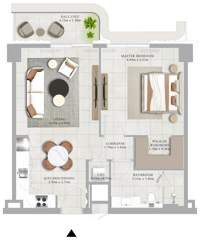 1 bed