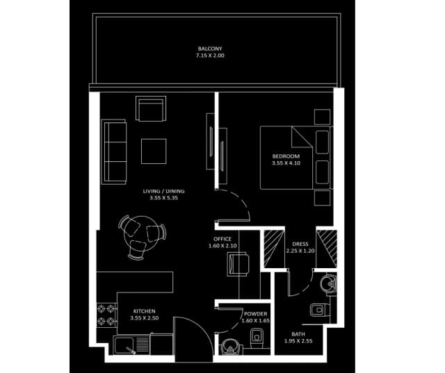 1 bed