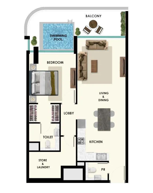 1 bed