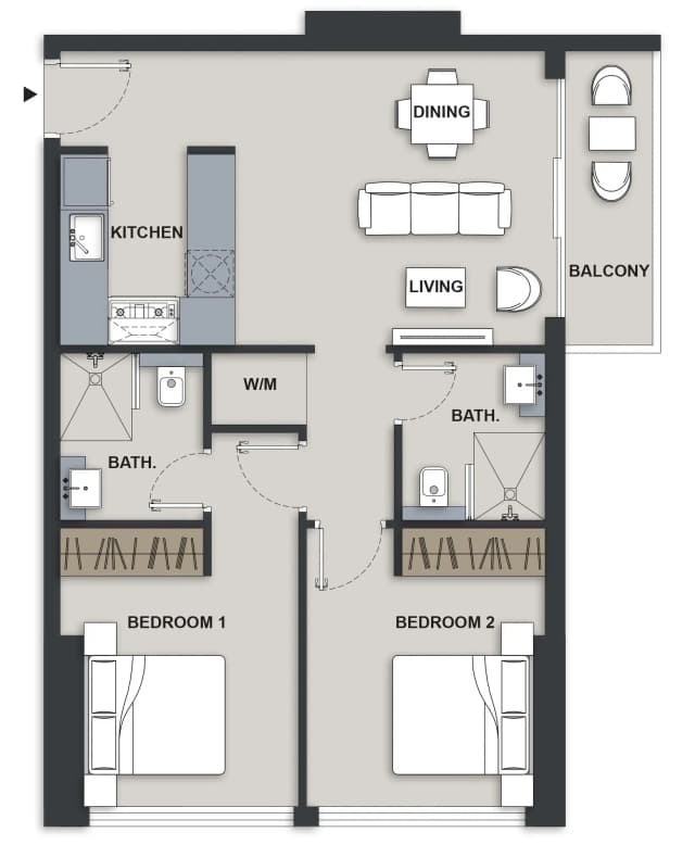 1 bed