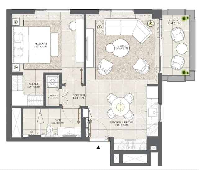 1 bed