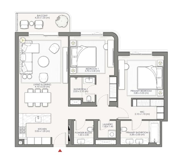 2 bed
