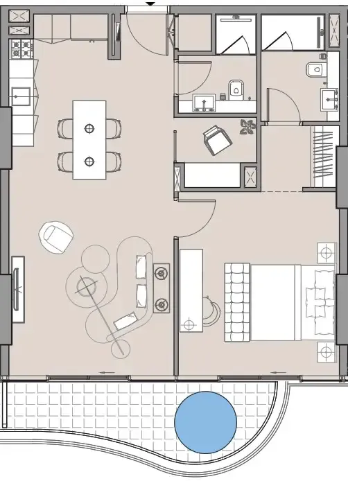 1 bed