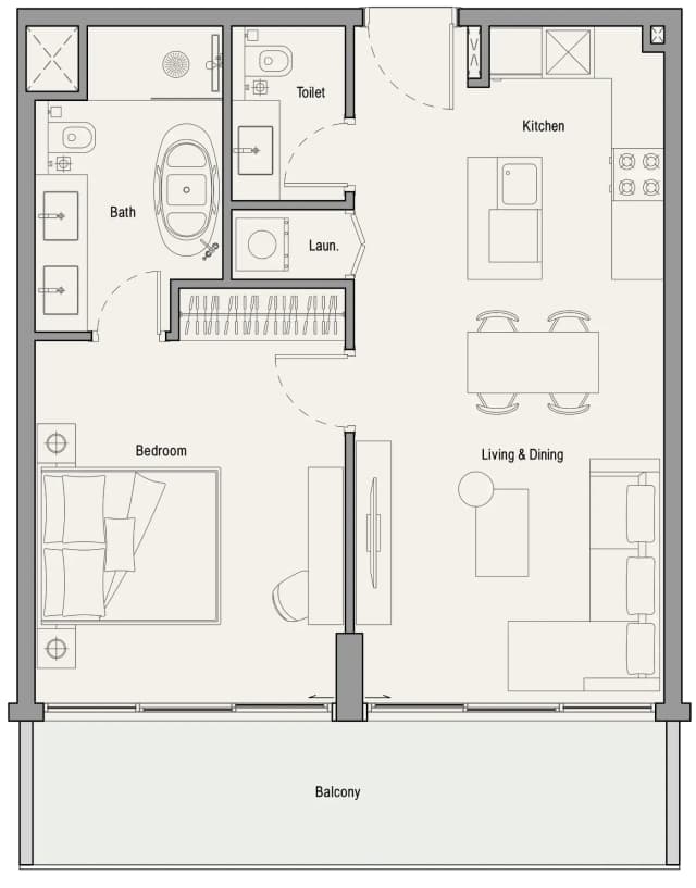 1 bed