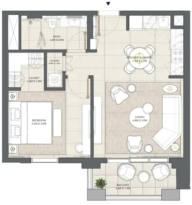 1 bed