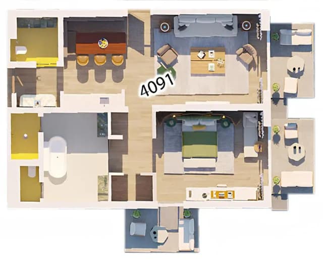 1 bed