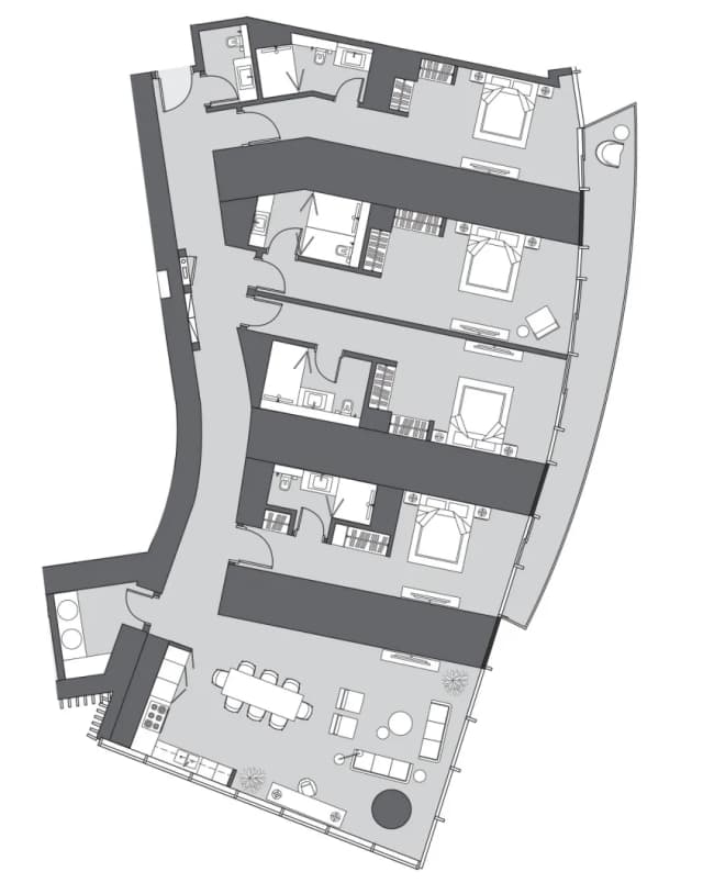 4 bed