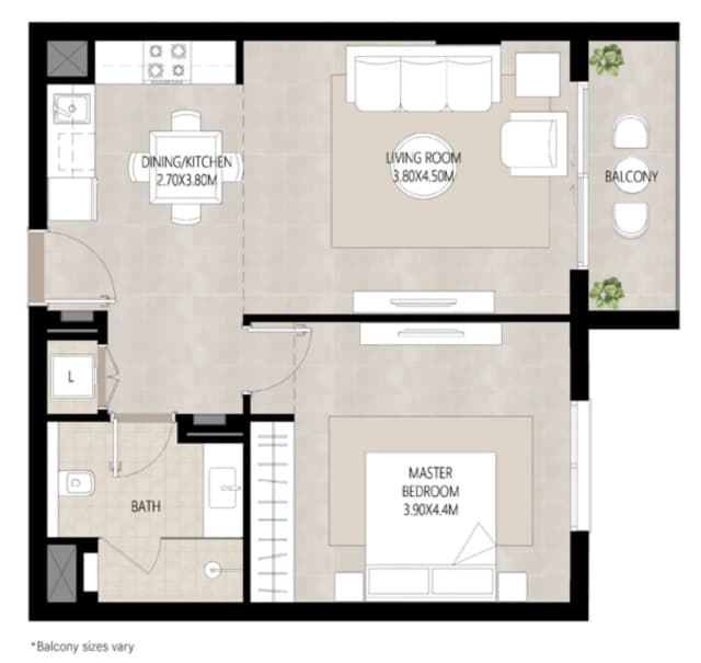 1 bed