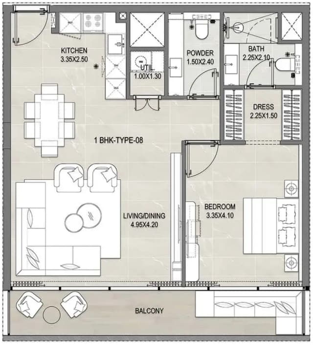 1 bed