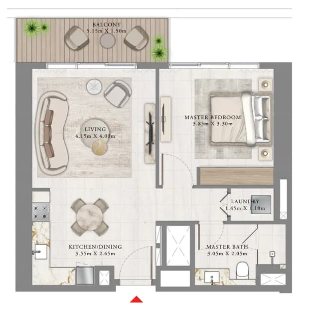 1 bed