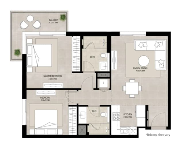 2 bed