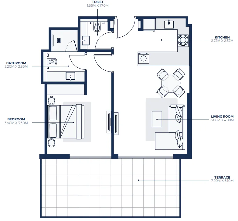 1 bed