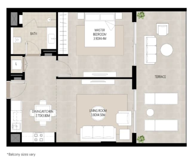 1 bed