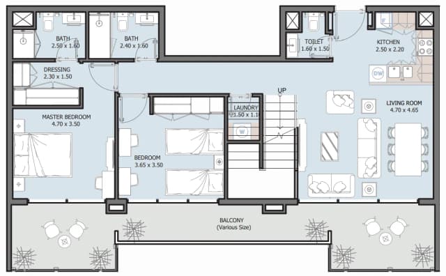 4 bed