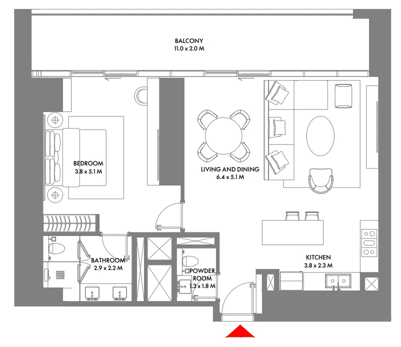 1 bed