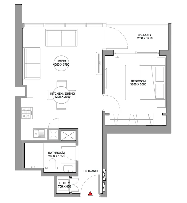 1 bed