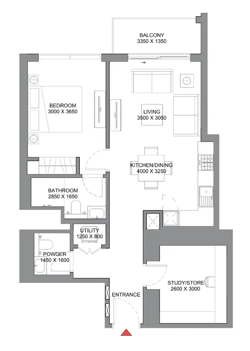 1 bed