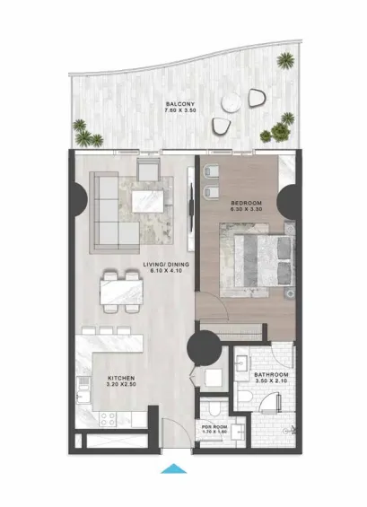 1 bed