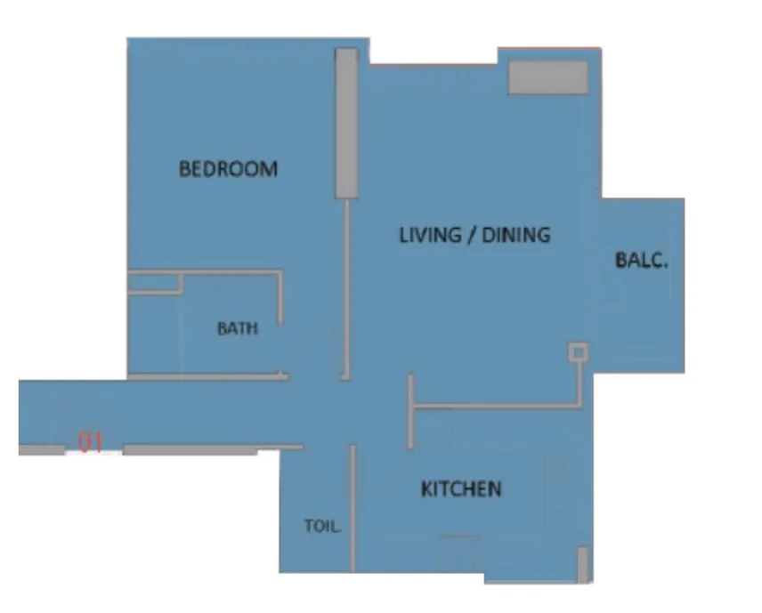 1 bed