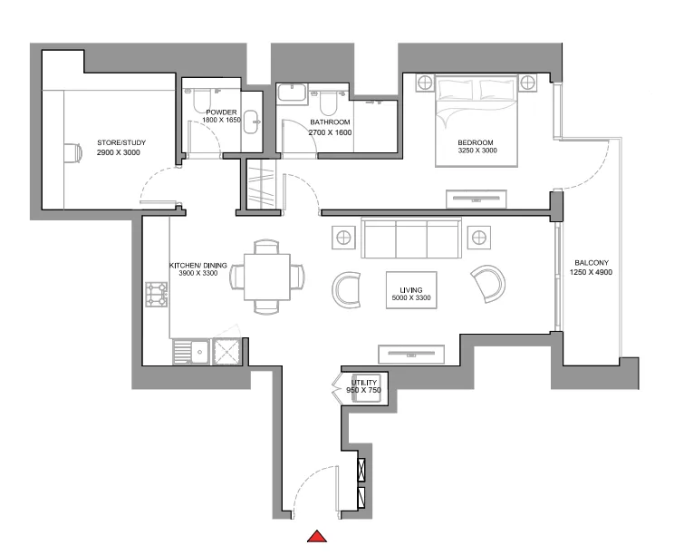 1 bed
