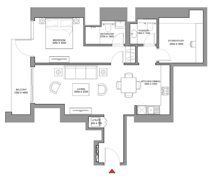 1 bed