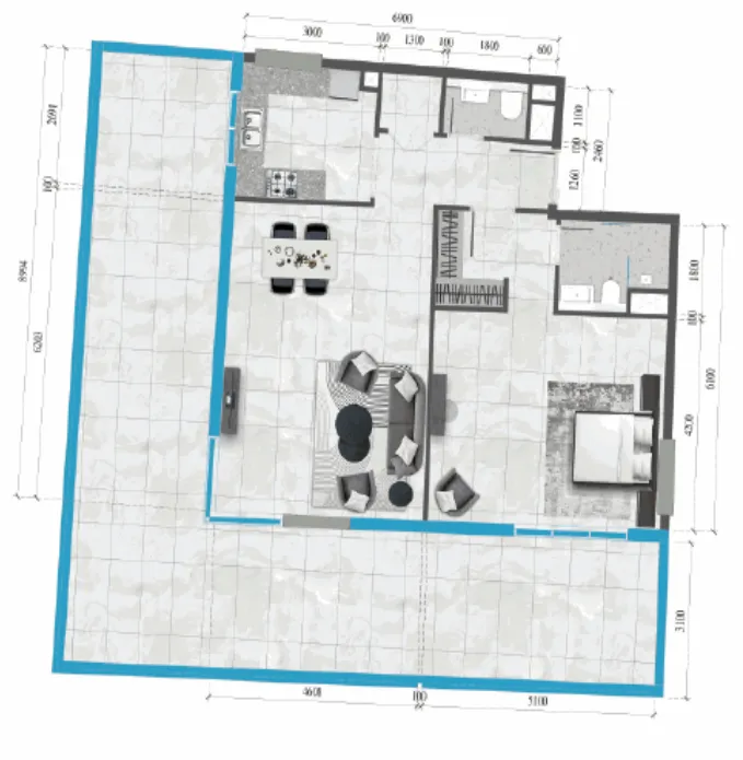 1 bed