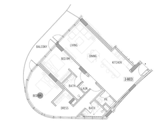 2 bed