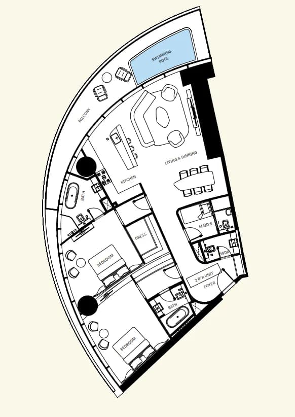 2 bed