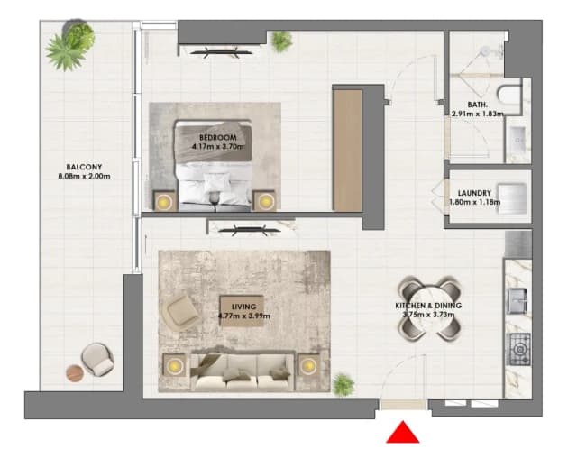 1 bed