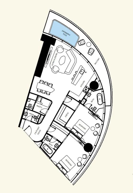 2 bed