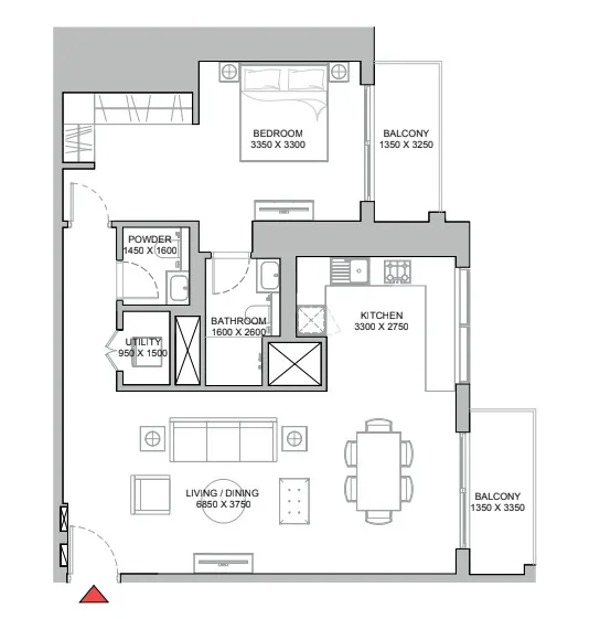 1 bed