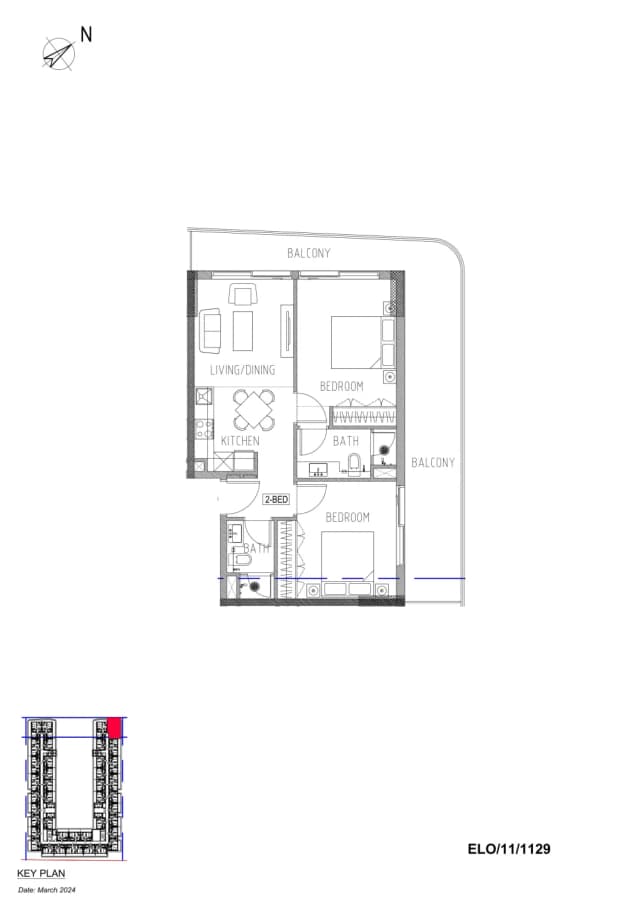 2 bed