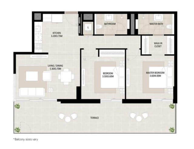 2 bed