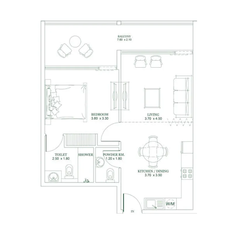 1 bed