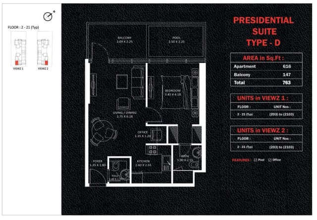 1 bed