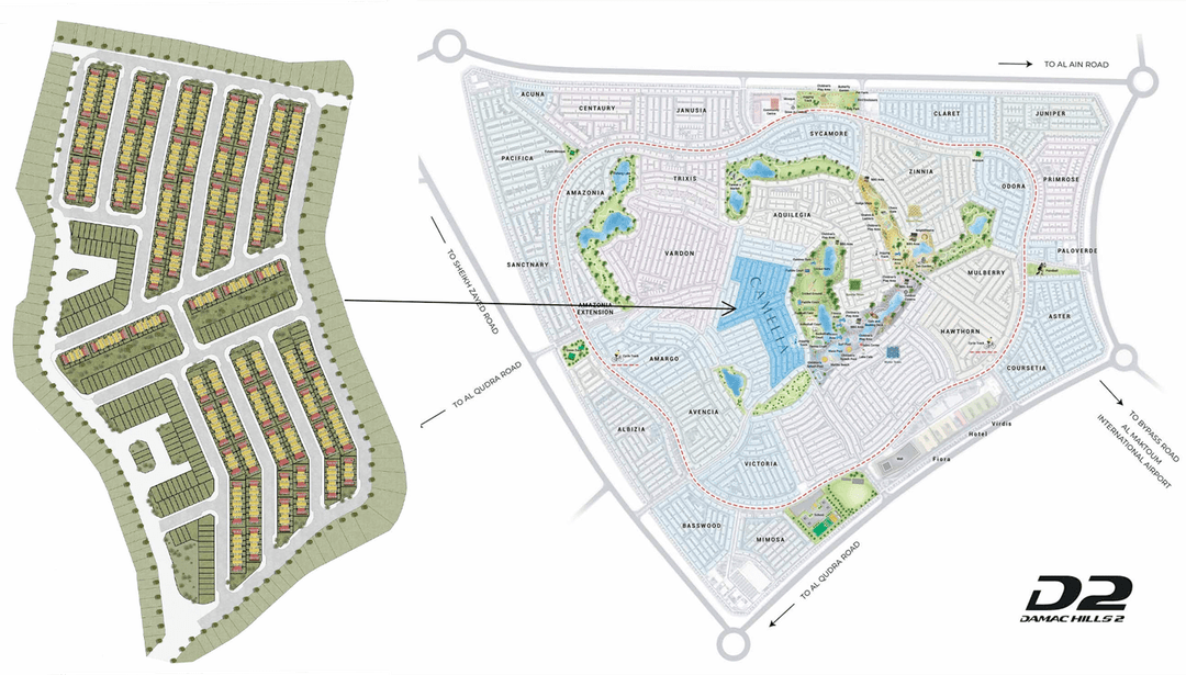 Damac Hills 2 - Camelia Villas master plan